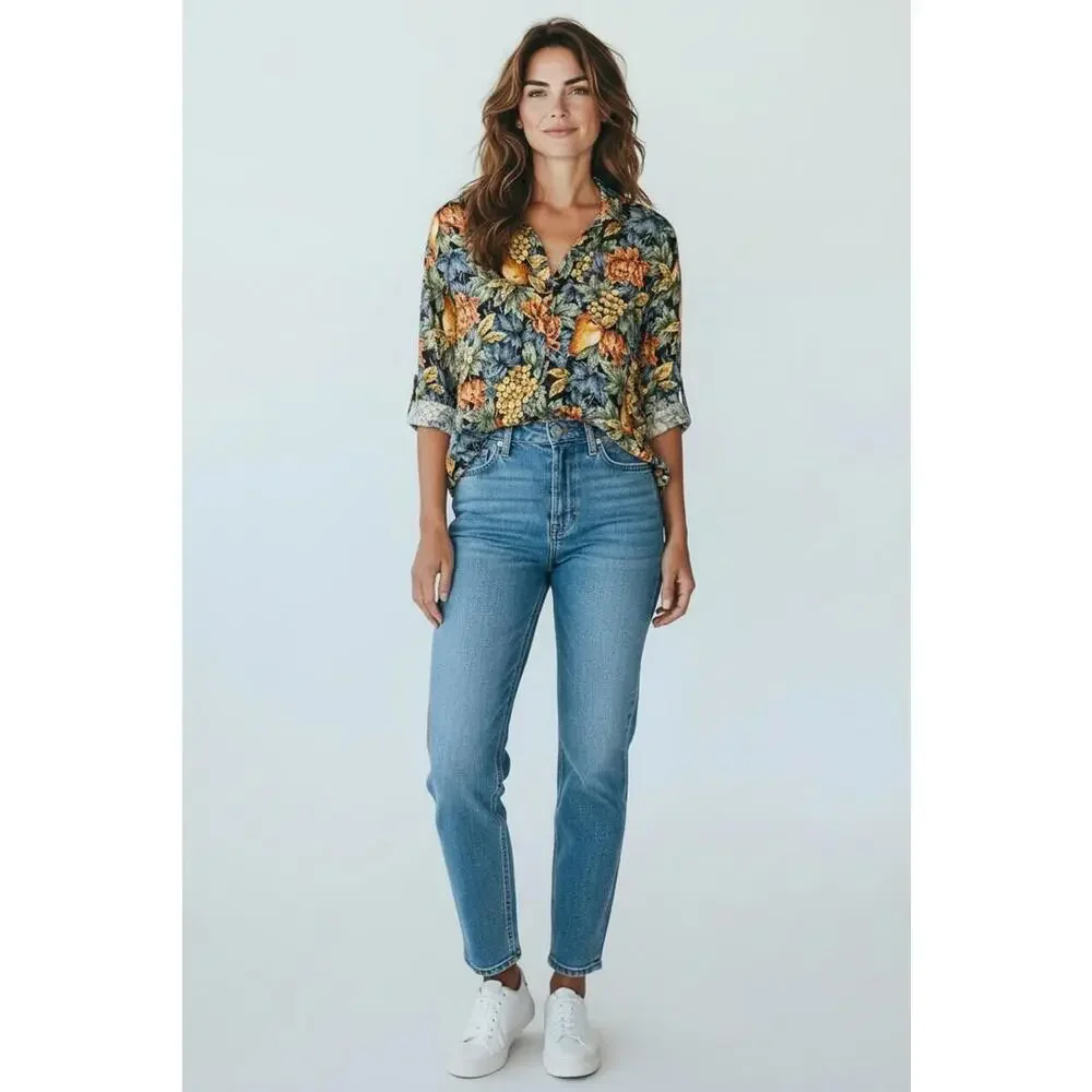 Docker's Women's Floral‎ Shirt SZ Petite Small